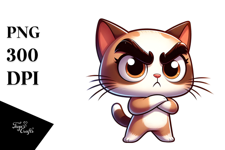 Goofy Kitten with Sunglasses PNG example image 1