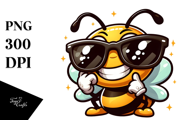 Sarcastic Bee with Sunglasses.png
