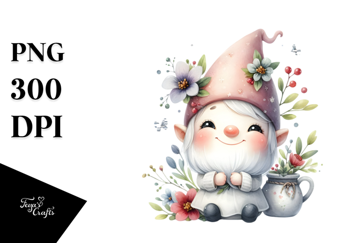 Watercolor Small Gnome Clipart