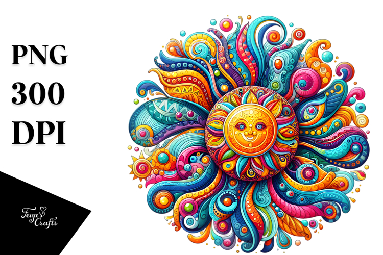 Colorful Vibrant Sun Clipart