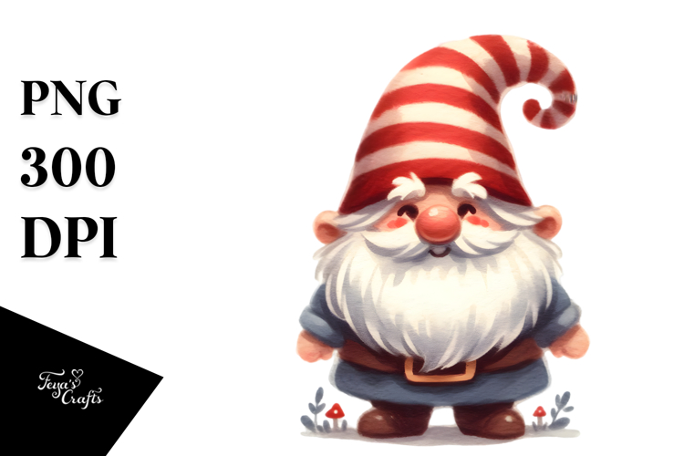 Funny Retro Gnome Clipart PNG