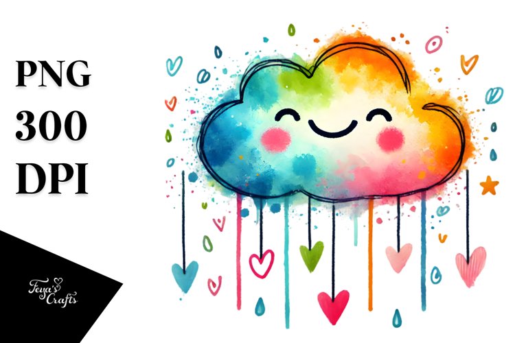 Smiling Washed Cloud, Transparent PNG