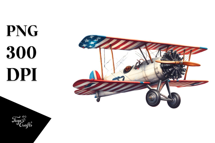 Vintage Biplane with Confetti, High-Res PNG example image 1