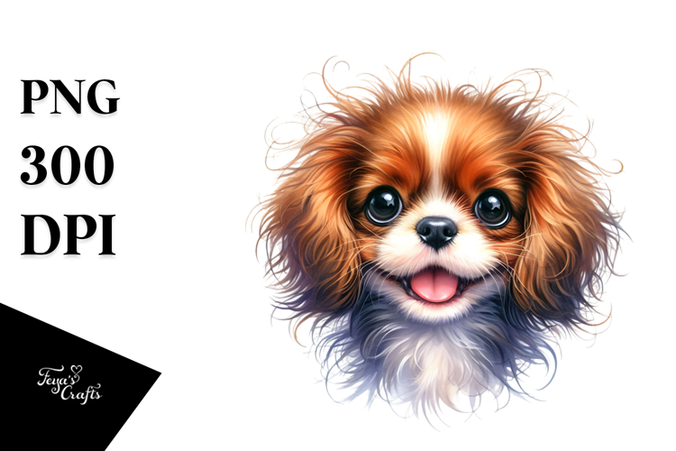 Colorful Baby Cartoon German Shepherd, PNG