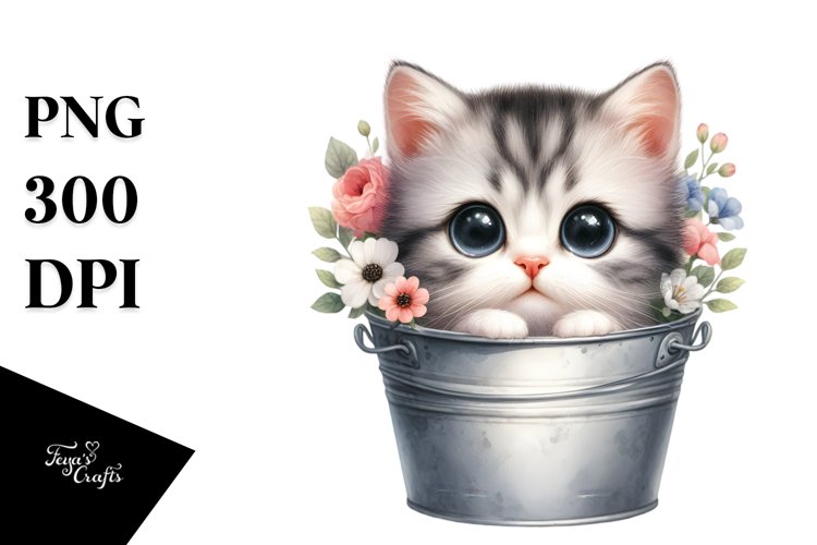 Cat Watercolor Image 6