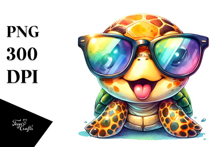 Cute Turtle Clipart Image 6