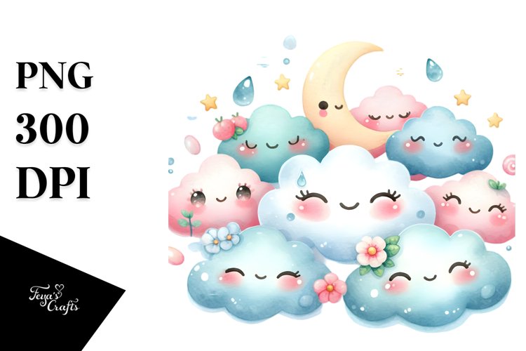 Cute Cloud Clipart Image 8