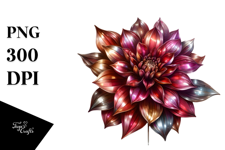 Shiny Dahlia Material PNG