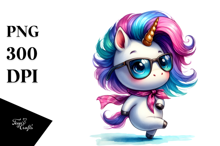 Cute Baby Unicorn Dancing PNG