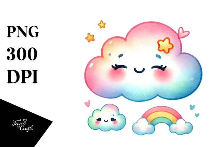 Cute Cloud Clipart Image 7