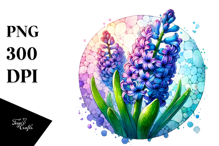 Shiny Stained Hyacinth with Round Splash