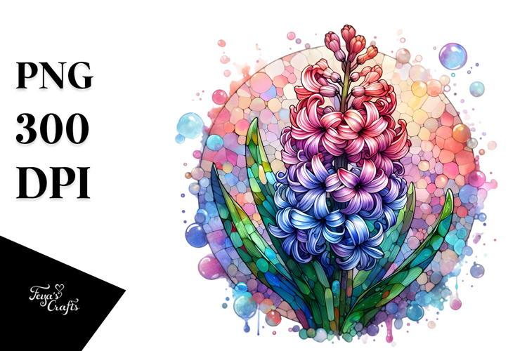 Shiny Stained Hyacinth with Round Splash