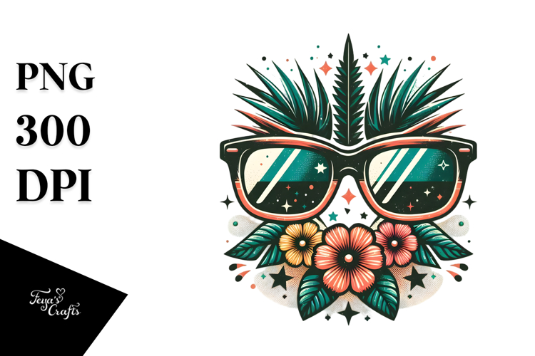 Tropical Beach Sunglasses Clipart example image 1