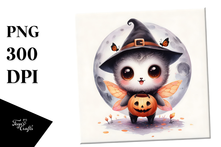 Cute Baby Butterfly Halloween PNG