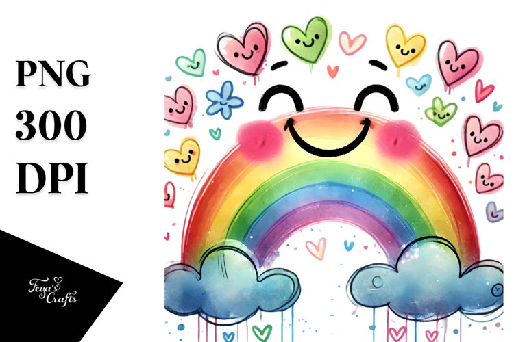 Simple Smiling Rainbow, Transparent PNG