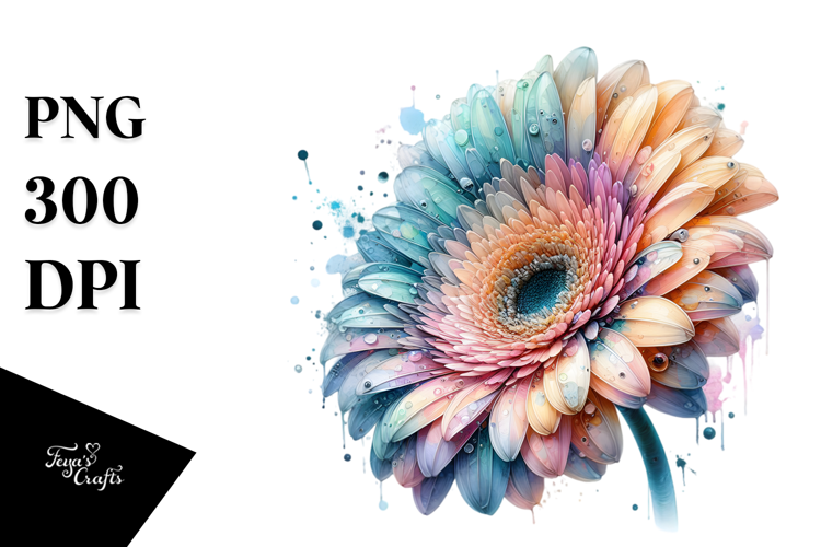Vibrant Pastel Gerbera PNG