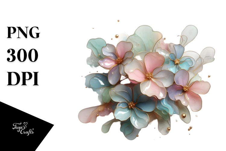 Glossy Impatiens Watercolor PNG