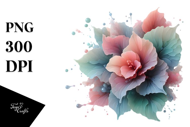 Glossy Metallic Begonia, Transparent PNG