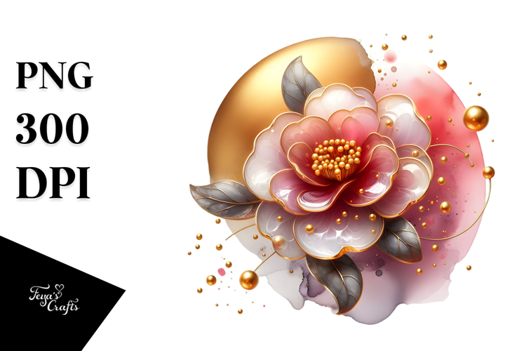 Abstract Camellia Material PNG