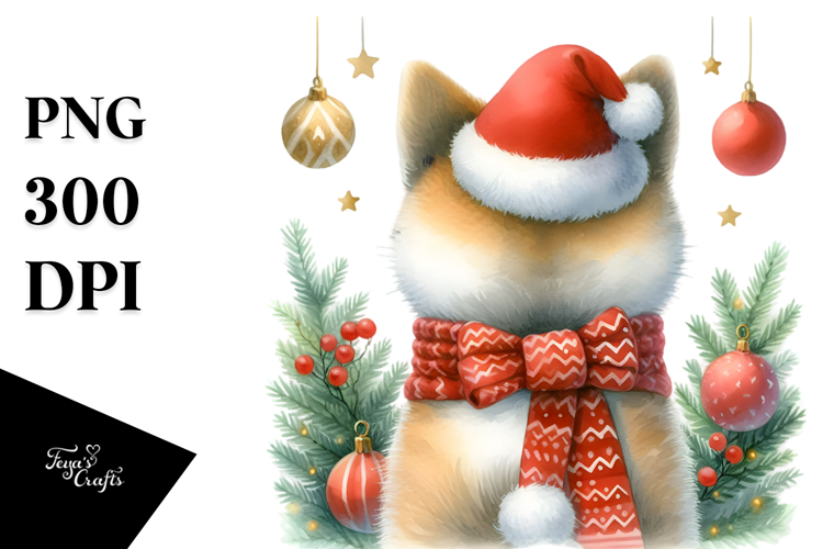 Vibrant Akita Design, High-Quality PNG