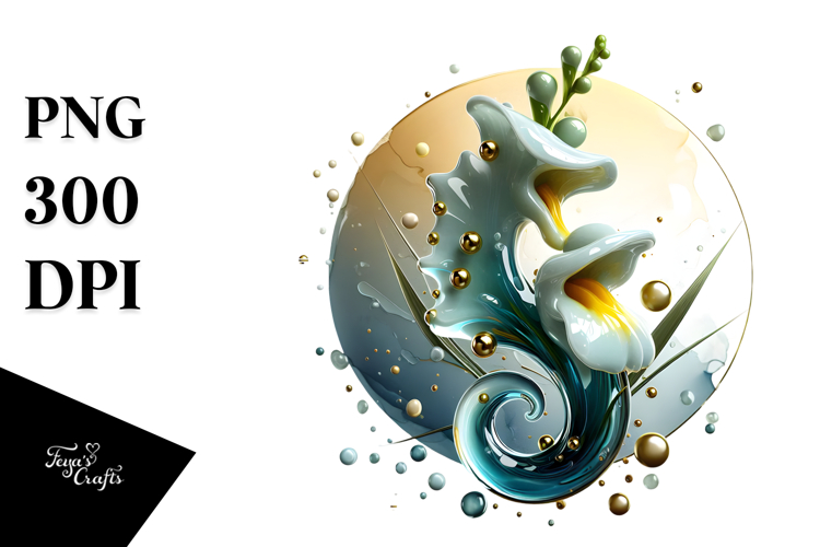 Glossy Snapdragon in Material, PNG