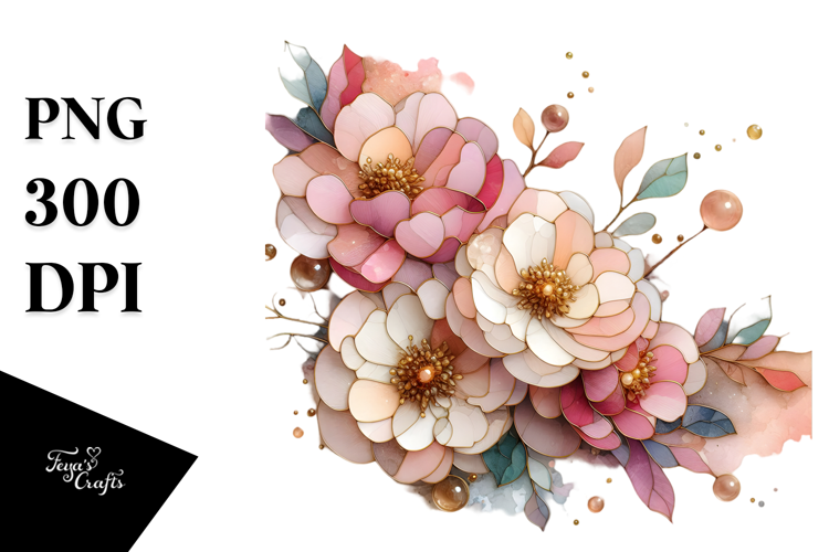 Small Stained Peony PNG
