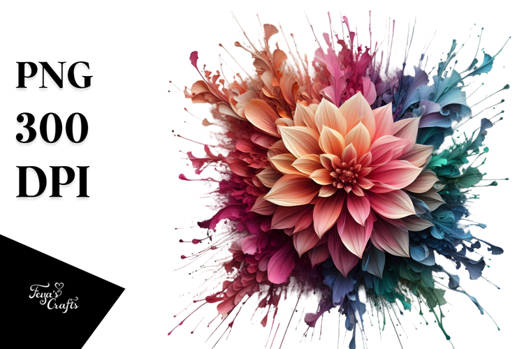 Glossy Dahlia PNG