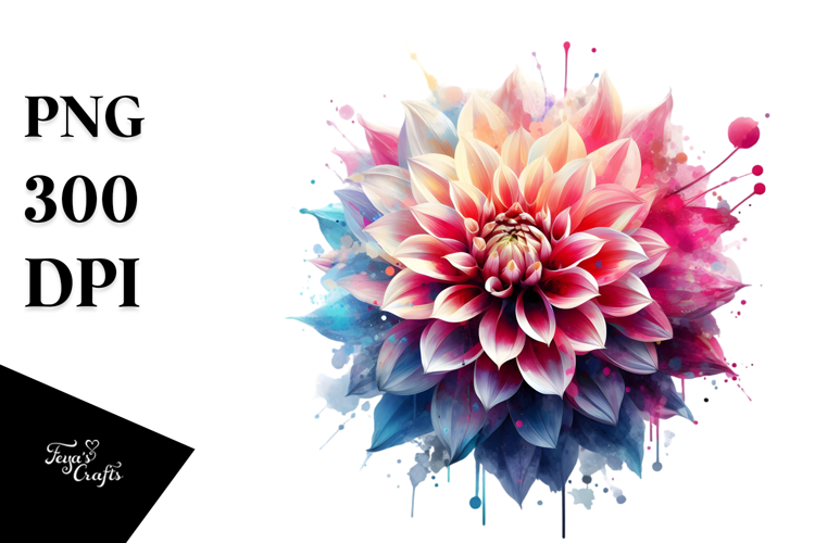 Glossy Dahlia PNG