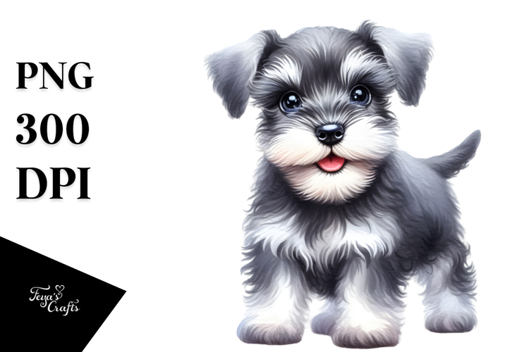 Happy Miniature Schnauzer PNG