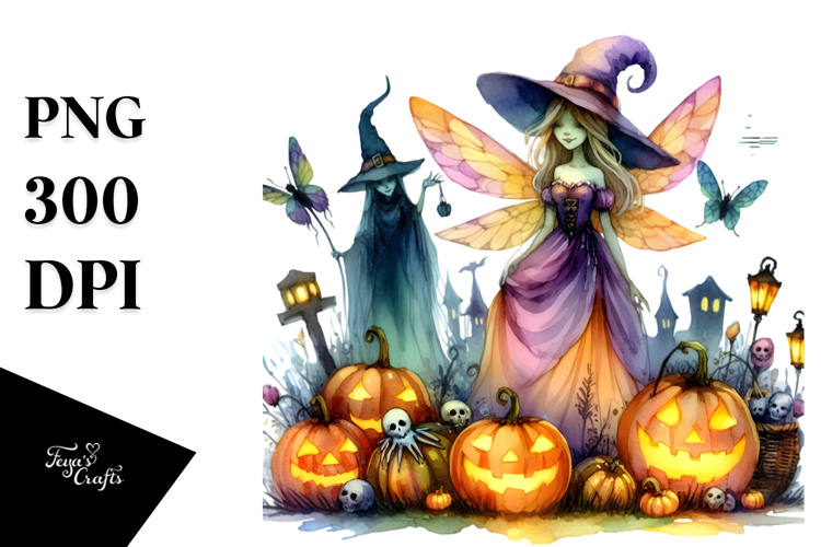 Koons Style Halloween Fairy Clipart