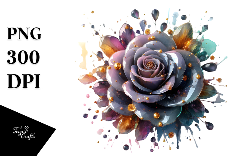 Rose Watercolor Splash PNG