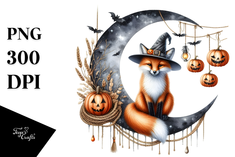 Foxy Halloween Moon, PNG