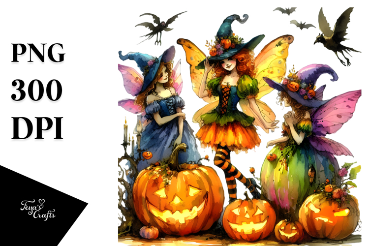 Koons Style Halloween Fairy Clipart