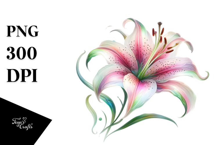Lily Watercolor, PNG