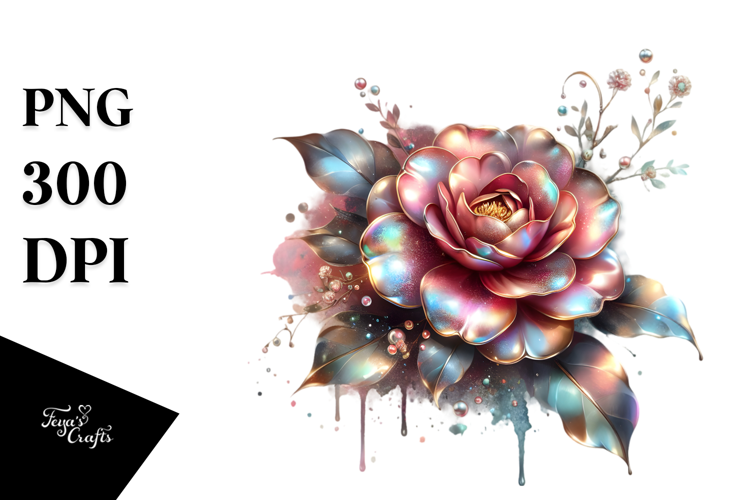 Shiny Camellia Watercolor