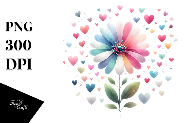 Pastel Watercolor Flower Png Image 6