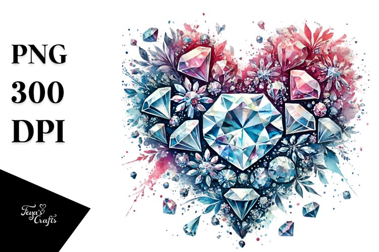 Broken Diamond Heart PNG