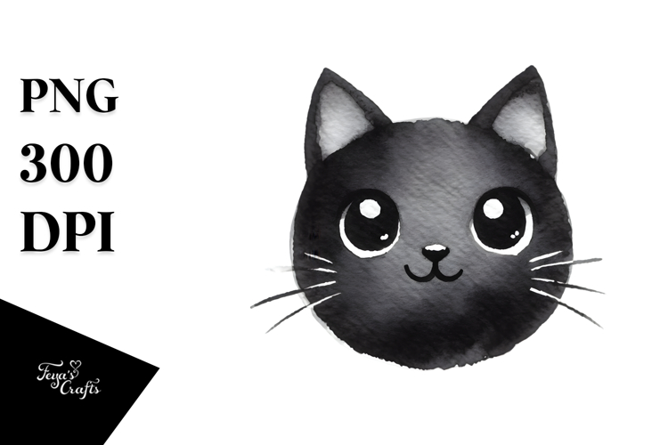 Funny Black Cat Image PNG