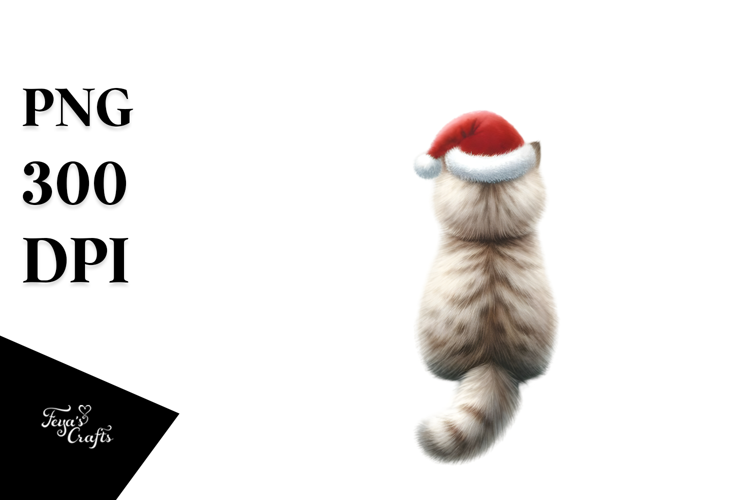 Cat with Christmass Decorations PNG
