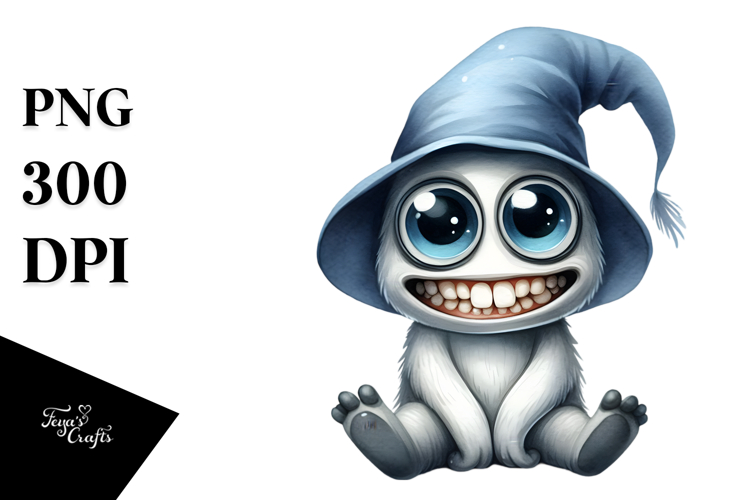 Funny Sitting Hat with Big Eyes | Clipart