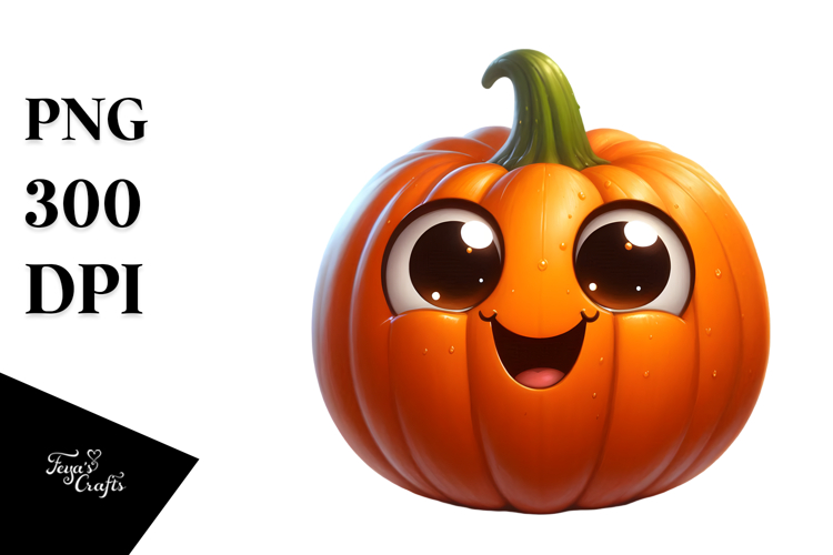 Funny Paintbrush Style Pumpkin PNG