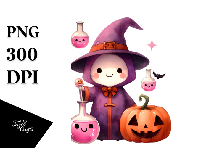 Washed Watercolor Style Halloween Elixir