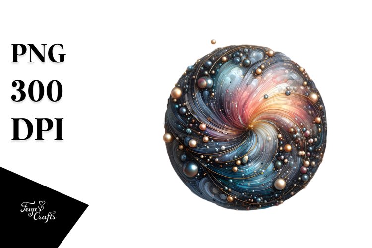 Cosmos with Watercolor Splash