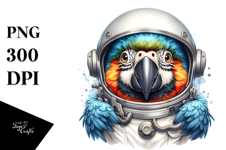 Energetic Baby Macaw with Rocker Look, PNG