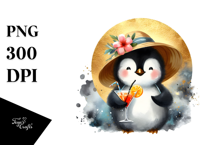Watercolor Cocktail Clipart Image 3