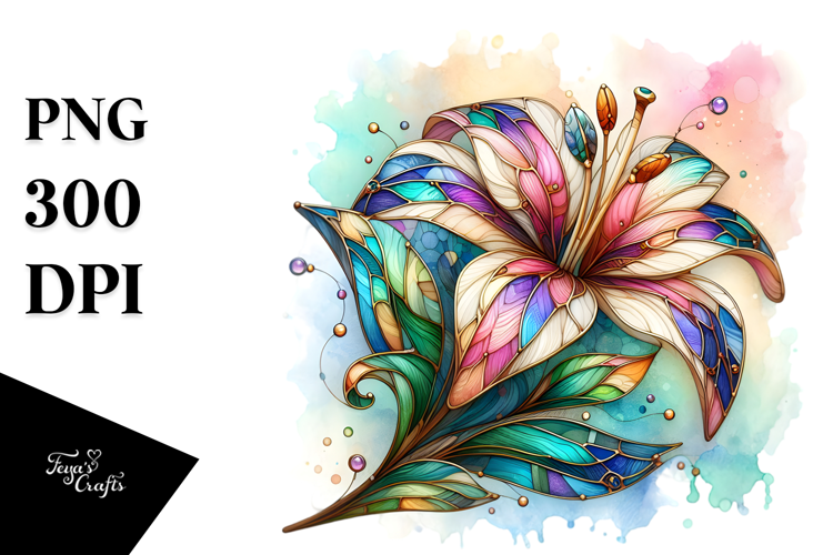 Vibrant Pastel Wooden Lily