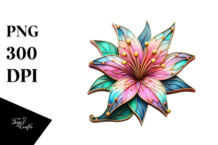 Vibrant Pastel Wooden Lily