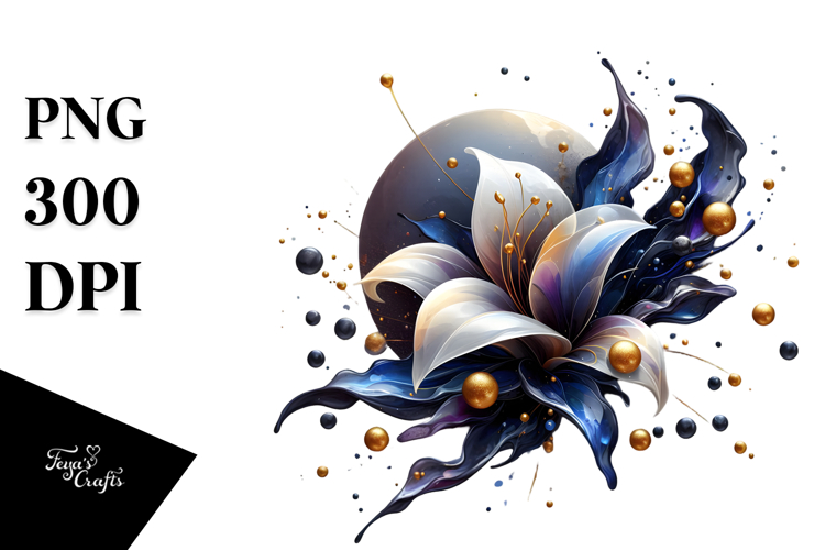 Shiny Lobelia, Watercolor PNG