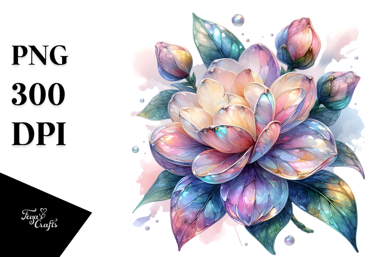 Vibrant Pastel Glossy Gardenia