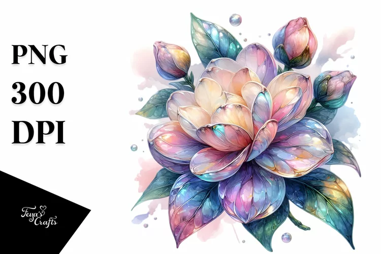 Vibrant Pastel Glossy Gardenia